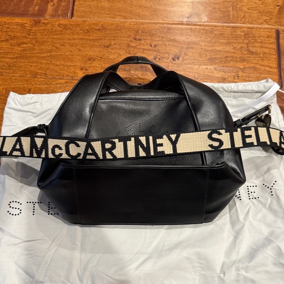 Stella McCartney Black Duffel Bag with Logo Strap - Picture 1 of 9